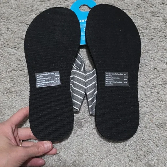 Airwalk Namaste Sling Yoga Sandals Grey, White Stripes Sz 7 - Picture 5 of 5